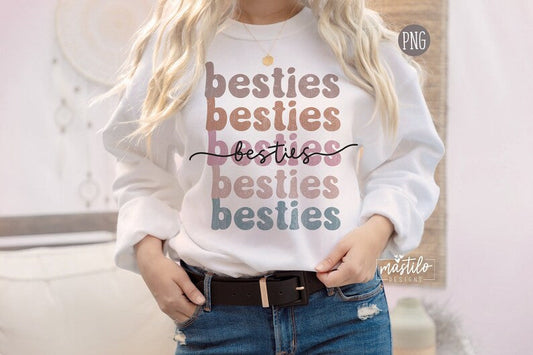 Besties Png, Friendship PNG, Best Friends Sublimation PNG