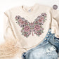 Boho Floral Butterfly Png