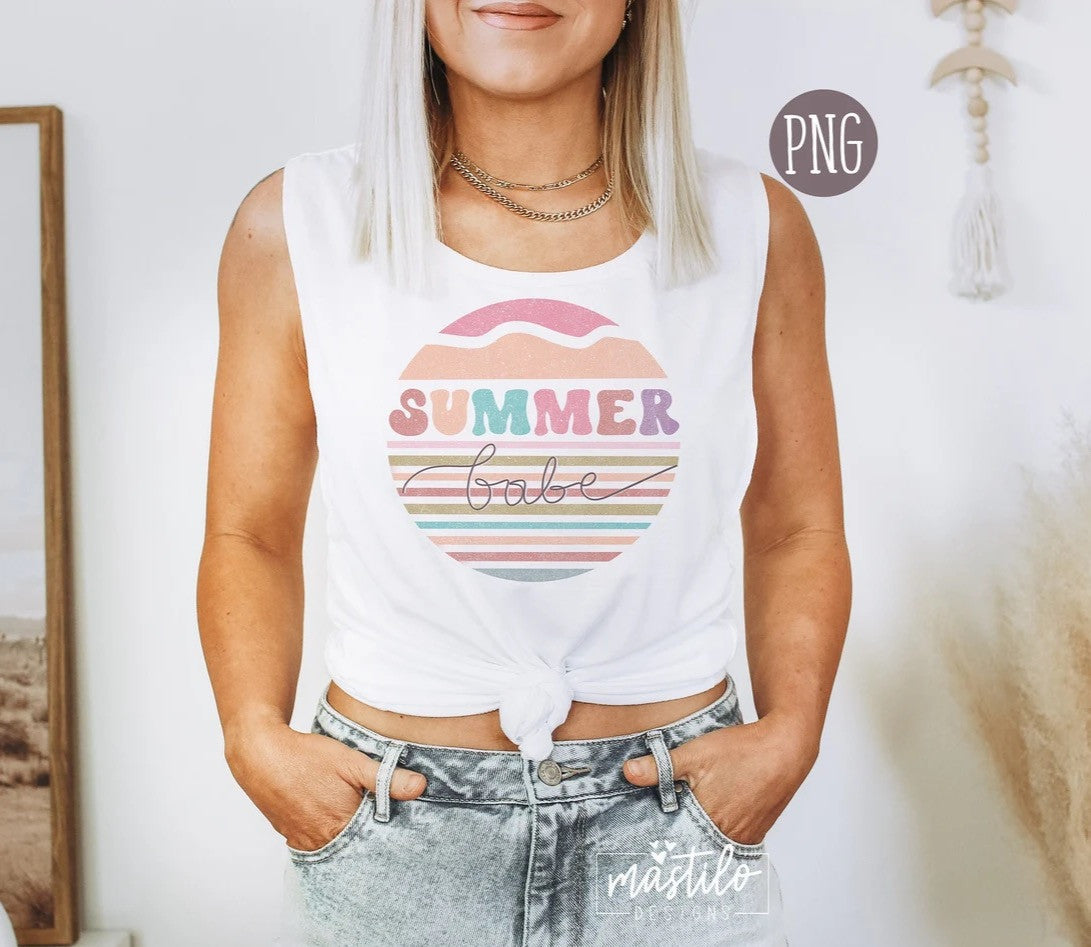 Summer Babe png, Summer Sublimation downloads