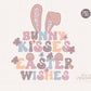 Bunny Kisses Easter Wishes PNG