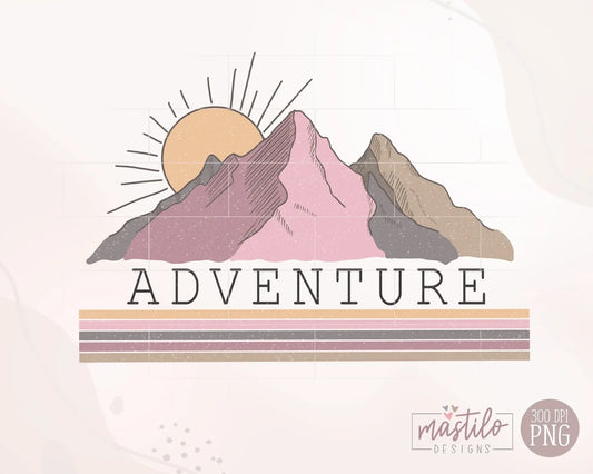 Vintage Adventure Png, Adventure Sublimation Design