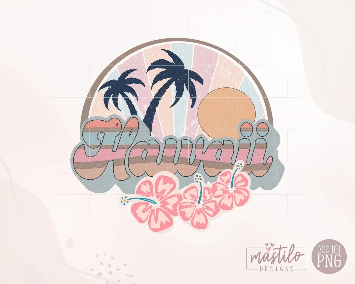 Retro Hawaii Png, Vintage Hawaiian png, Summer Sublimation downloads