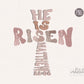 Easter Sublimation Designs, He Is Risen Cross PNG