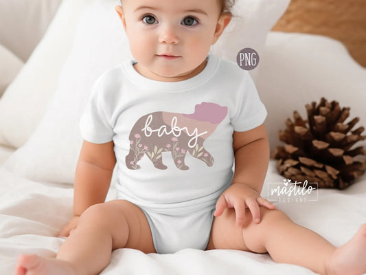Baby Bear Png, Boho Sublimation Design, Boho Png, Mom Life