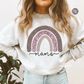Boho Rainbow Mama PNG, Boho Rainbow Png, Mom Png