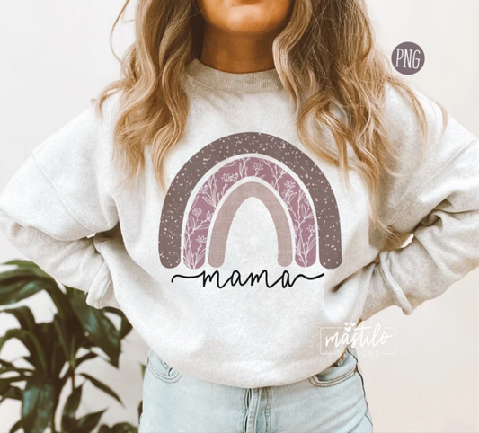 Boho Rainbow Mama PNG, Boho Rainbow Png, Mom Png