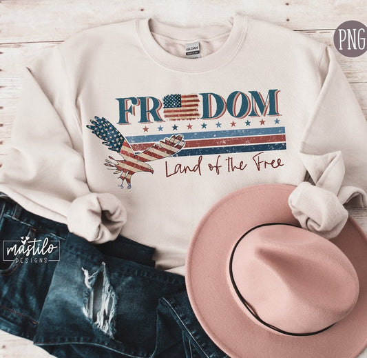 Land of the Free Png, Freedom PNG, Retro America PNG