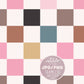 Summer Checkered Seamless Pattern, Retro Seamless Design, Trendy Checker