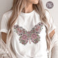 Boho Floral Butterfly Png