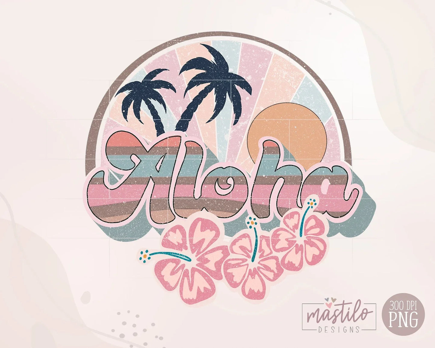 Retro Aloha Png, Vintage Hawaiian png, Summer Sublimation downloads