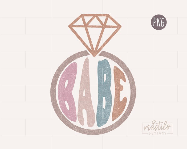 Babe Png, Bridal Sublimation Designs, Babe Retro Png
