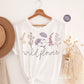 Wildflower Sublimation Design, Wildflower line drawing