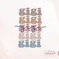 Gigi Boho Distressed Stacked png, Sublimation designs, Gigi Sublimation PNG