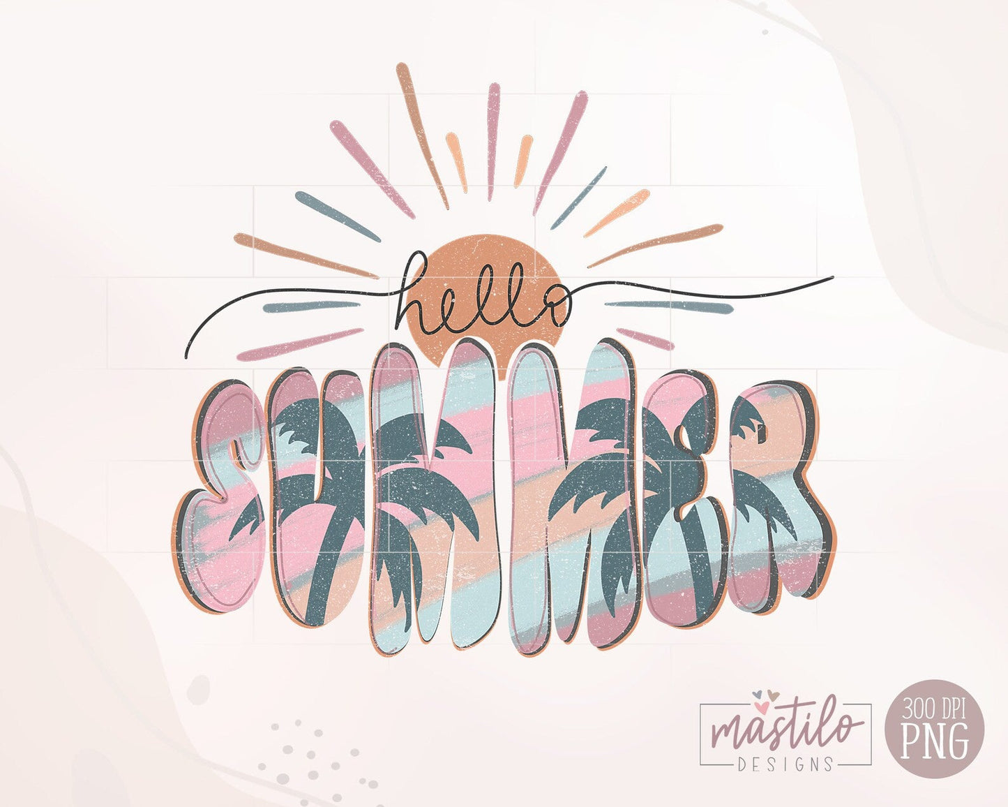 Hello Summer png, Hello Summer Sublimation downloads