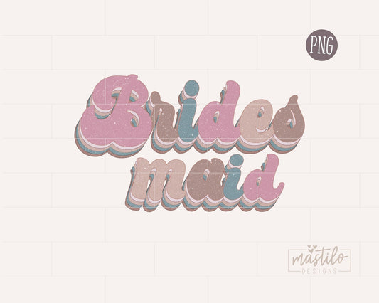 Bridesmaid Png, Bridal Retro Png, Maid of Honor Png