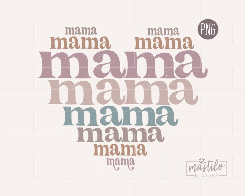 Mama PNG, Mom Png, Retro Png, Groovy Png, Mother's Day Png