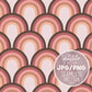 Retro Groovy Rainbow Seamless Pattern, Retro Fabric Pattern Design, Retro Seamle