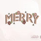 Merry Retro Png, Christmas Sublimation Designs