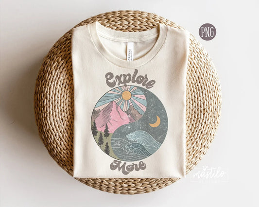 Explore More Sublimation Design, Retro Png, Explore More Png