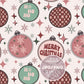 Retro Christmas Ornaments Seamless Pattern, Christmas Sublimation Pattern