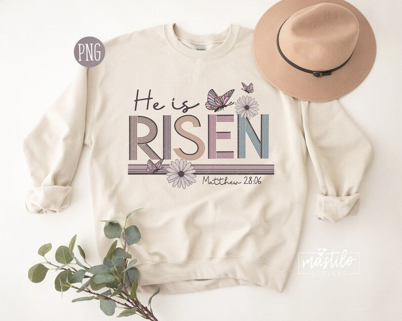 He Is Risen, Retro PNG