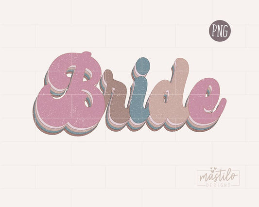 Bride Retro Png, Bride Png, Bride Sublimation Designs, Wedding Png