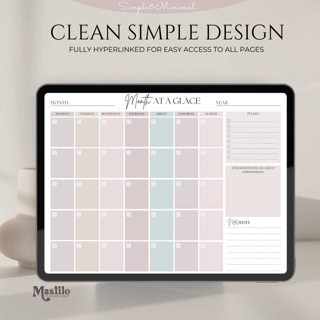 PLR, Monthly Planner, Monthly Template, Monthly Planner Page Resell Rights