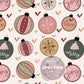 Boho Christmas Seamless Pattern, Christmas Ornaments Seamless