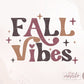 Fall Vibes Sublimation Png, Boho Fall Sublimation Designs, Retro Fall Png