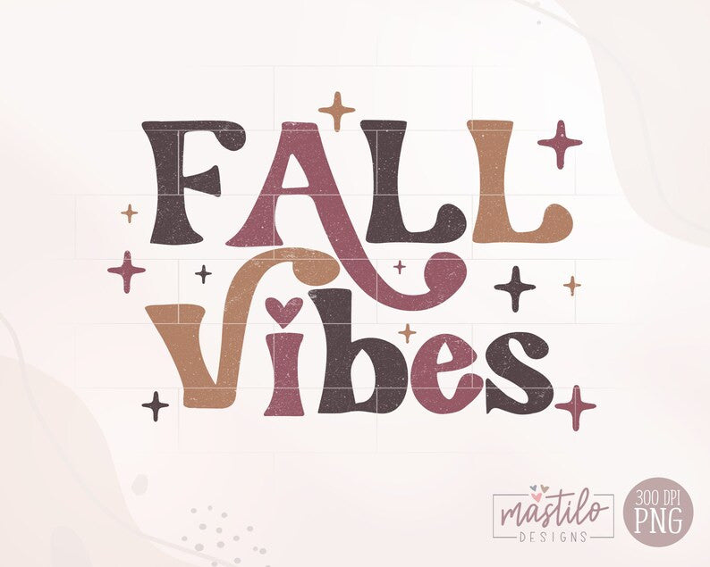 Fall Vibes Sublimation Png, Boho Fall Sublimation Designs, Retro Fall Png