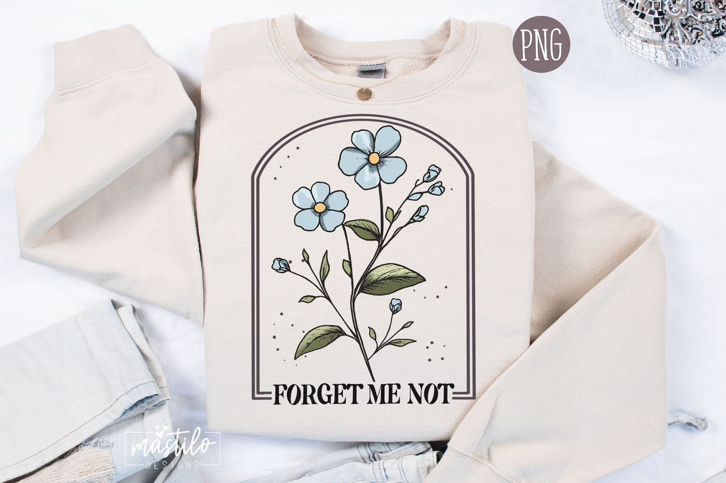 Forget Me Not Flower Png, Miscarriage Awareness Png, Miscarriage and Infant Loss Digital Download, Flower Png, Wild Flower Boho Png Add Name